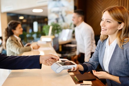 Hotel accepts cash to card payments
