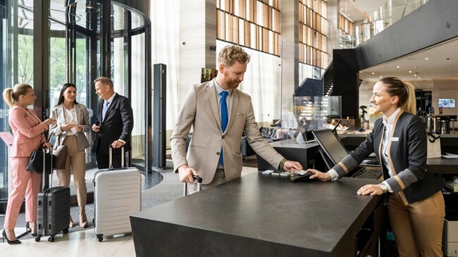 Hotel operating on a cashless basis