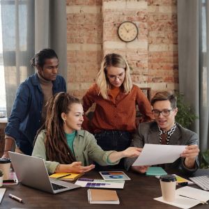 Team members collaborating